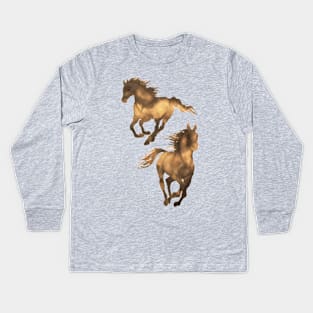 Wild Horses Kids Long Sleeve T-Shirt